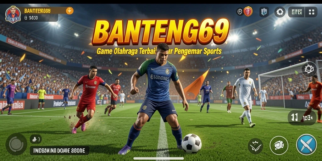 Tampilan gameplay yang menegangkan dari BANTENG69 dengan aksi olahraga.