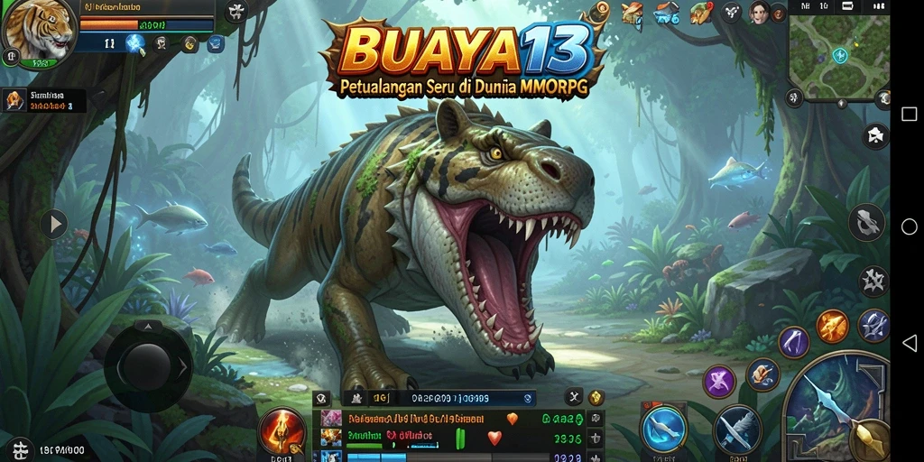 Tampilan gameplay seru di BUAYA138 dengan aksi pertarungan yang intens.