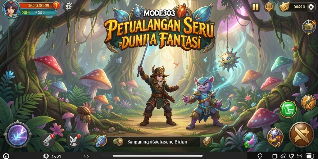 Tangkapan layar utama dari gameplay MODE303 yang menampilkan petualangan mendebarkan.