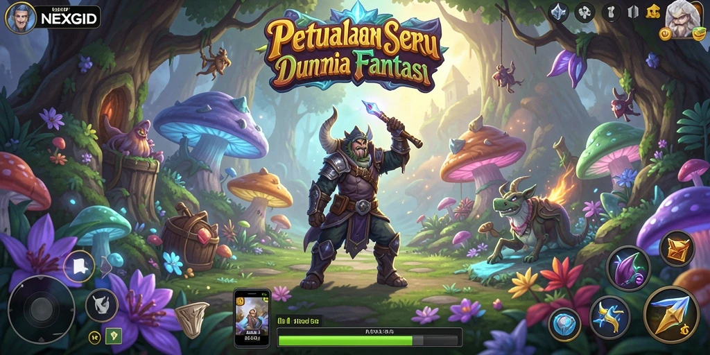 Tangkapan layar gameplay NEXGID menampilkan aksi petualangan yang mendebarkan.