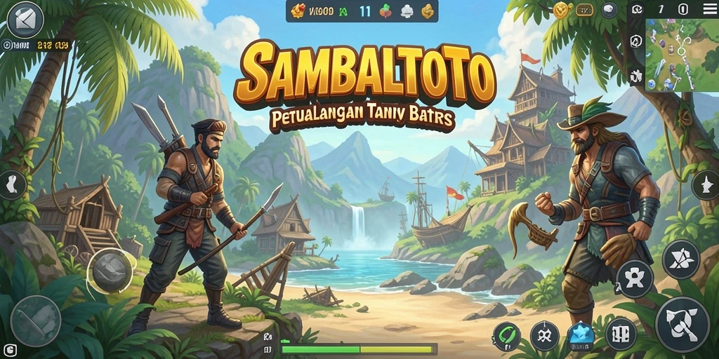 Screenshot gameplay SAMBALTOTO menampilkan petualangan yang menakjubkan dalam dunia terbuka.