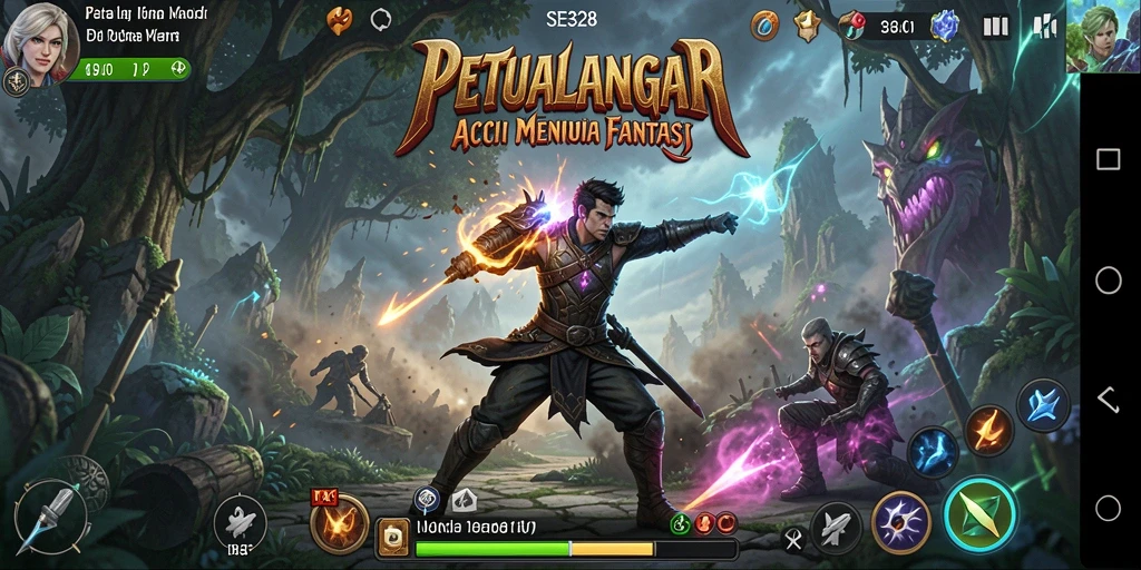 Tangkapan layar SE328 yang menunjukkan aksi pertarungan karakter.