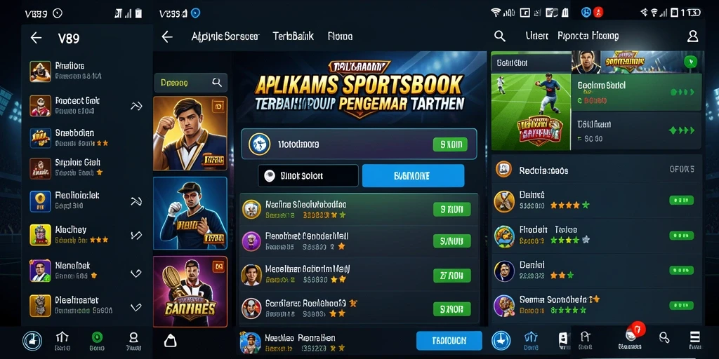 Screenshot utama V89 menampilkan tampilan taruhan olahraga yang menarik.