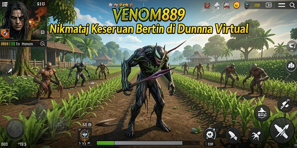 Tampilan menarik dari gameplay <strong>VENOM889</strong> yang menunjukkan aktivitas bertani.